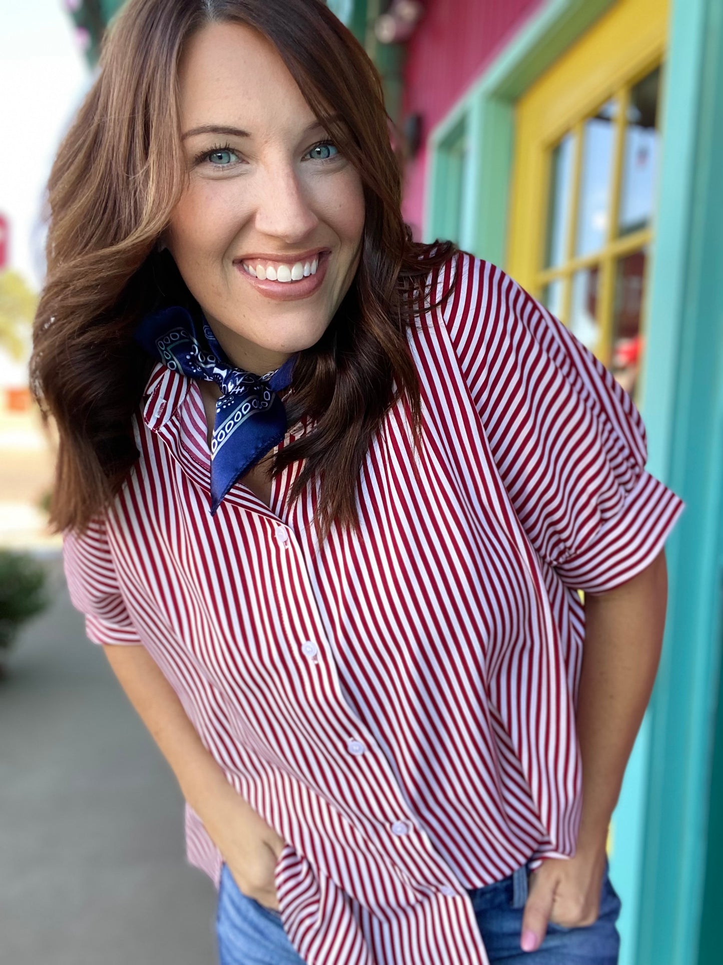 Red Stripe Short Sleeve