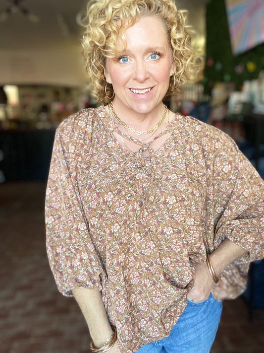 Tops Amber Boho Peasant Blouse