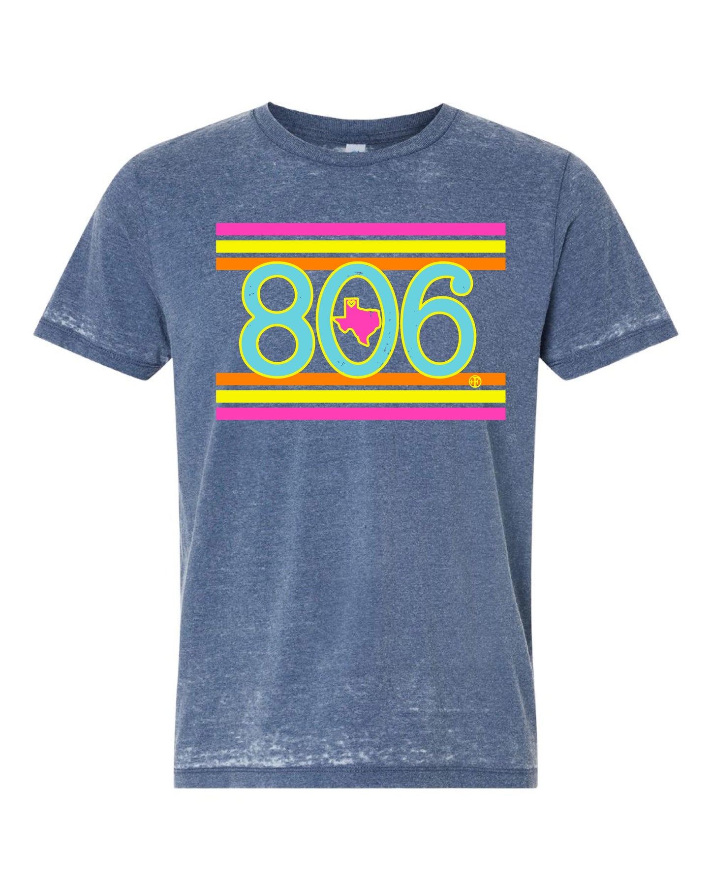 Graphic Tees Bright Stripe 806 Tee Denim Acid Wash