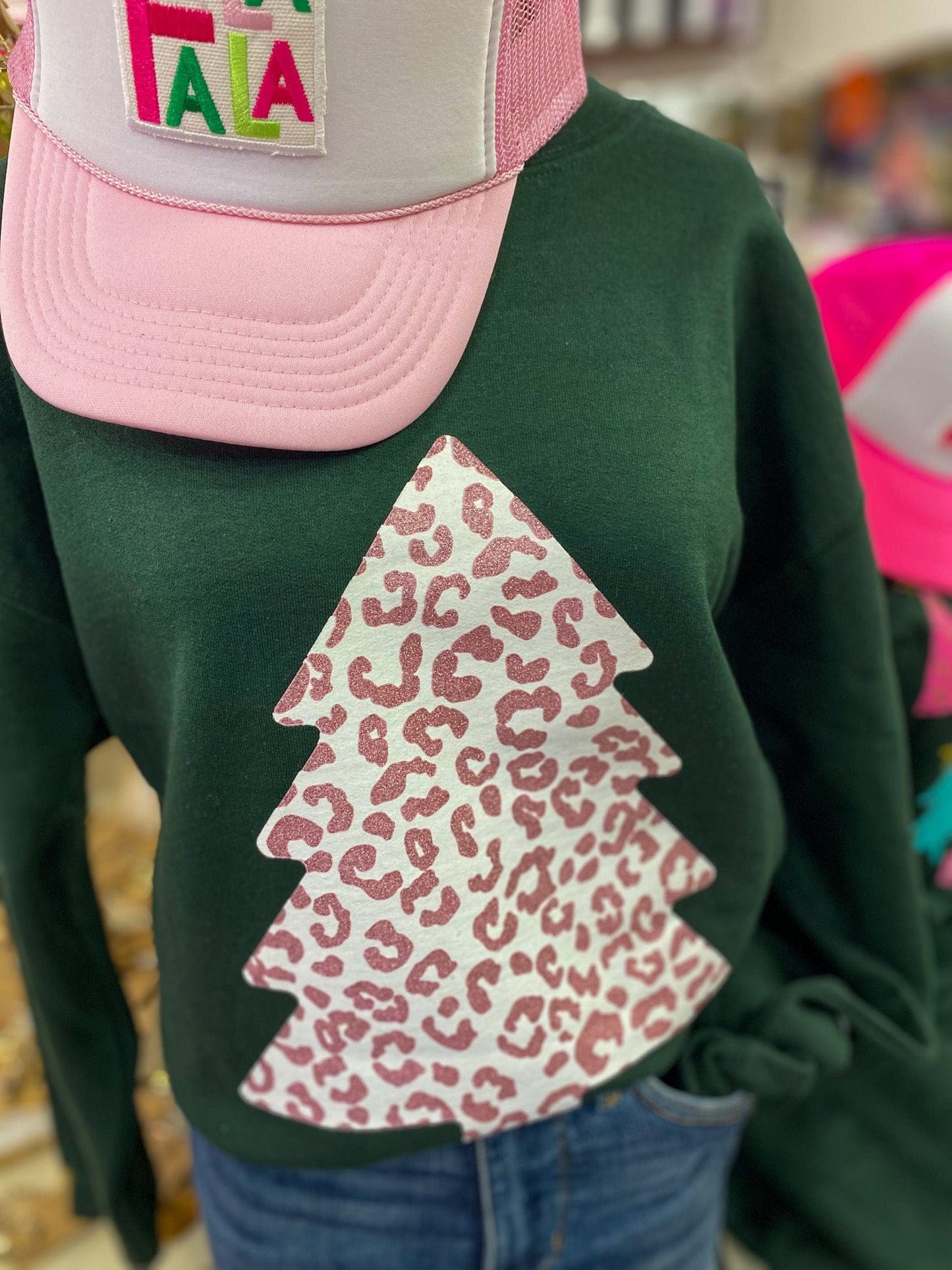 Graphic Tees Christmas Tree Rose Gold Sweatshirt