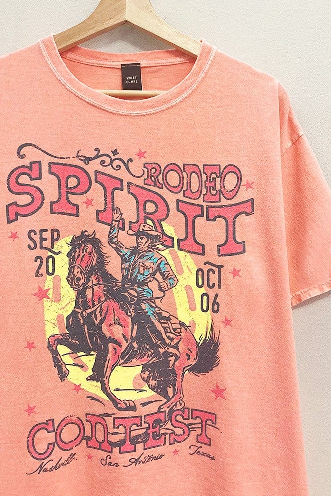 Graphic Tees Coral Western Print Tee