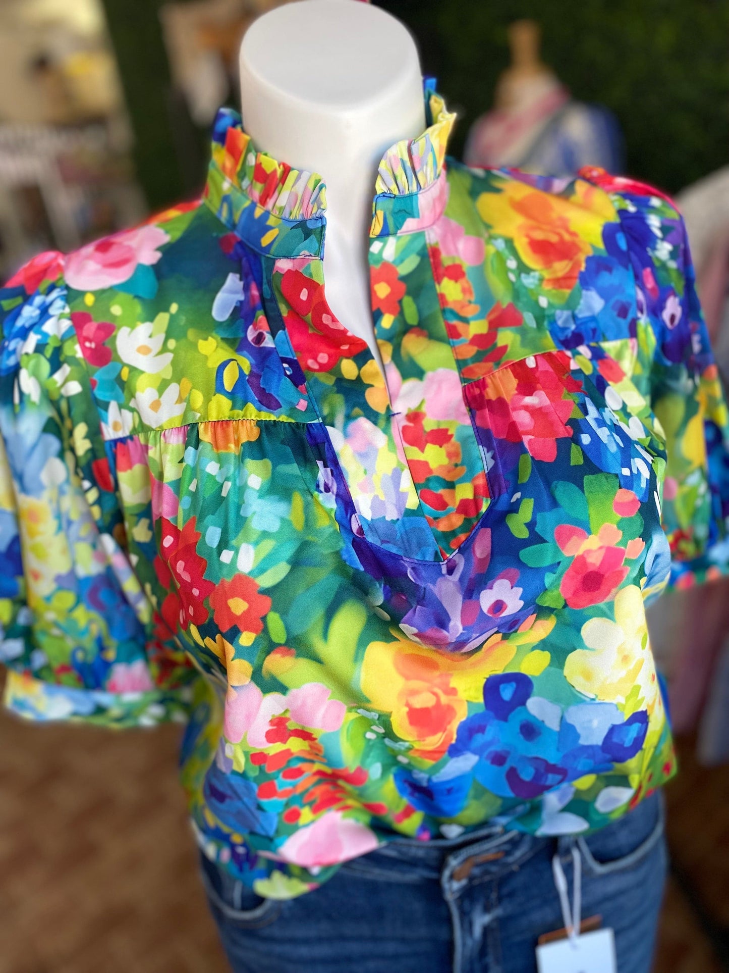Tops Garden Party Floral Blouse