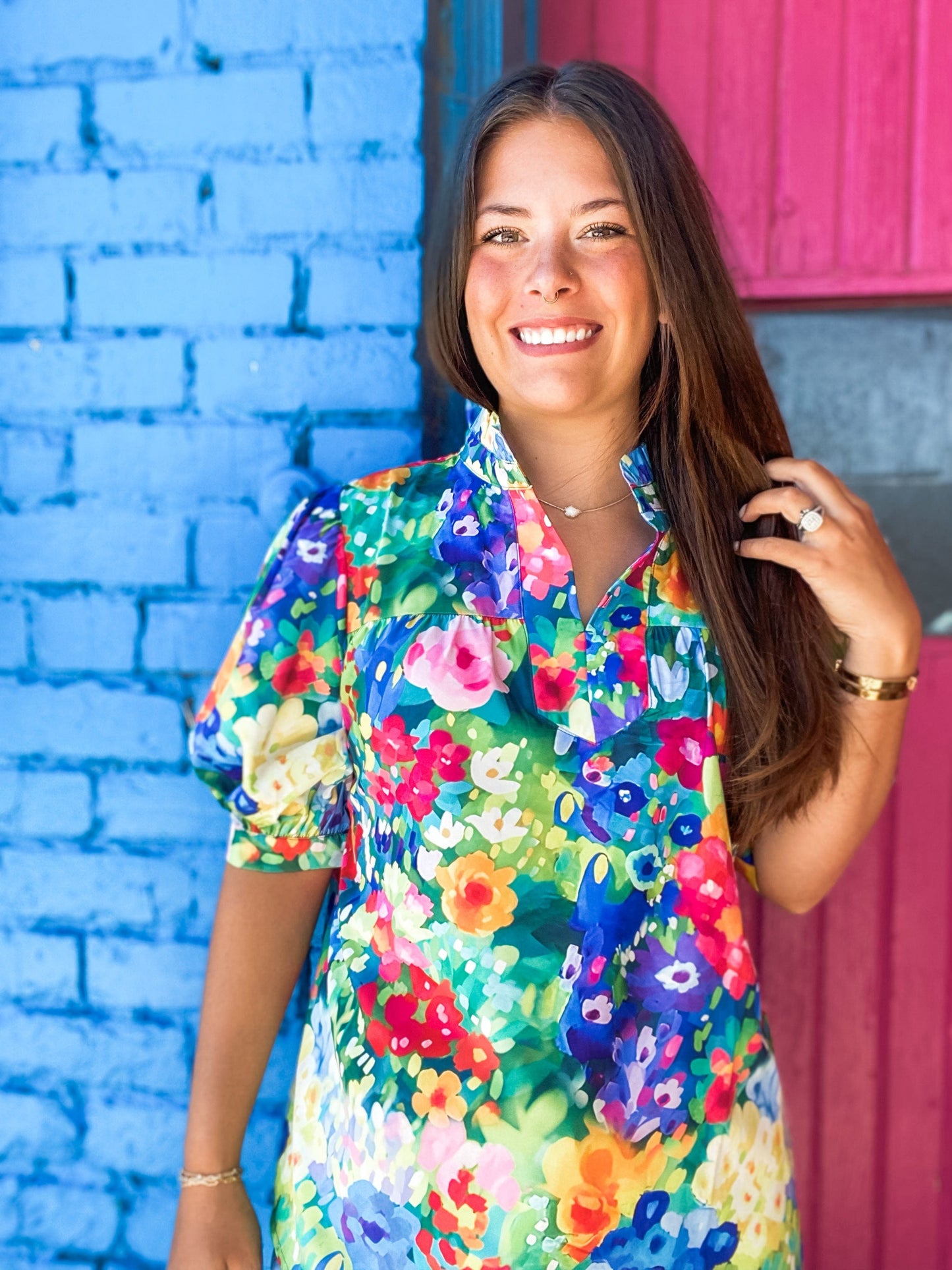 Tops Garden Party Floral Blouse