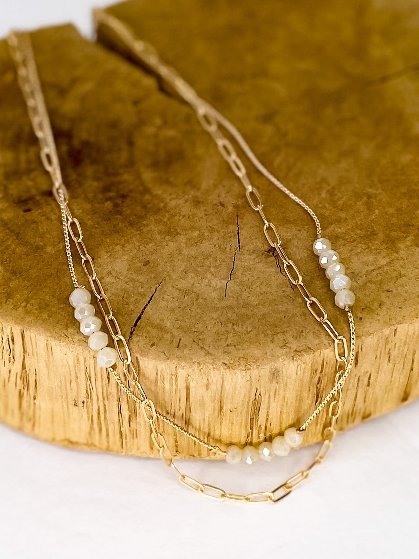 Necklaces Golden Double Chain Necklace