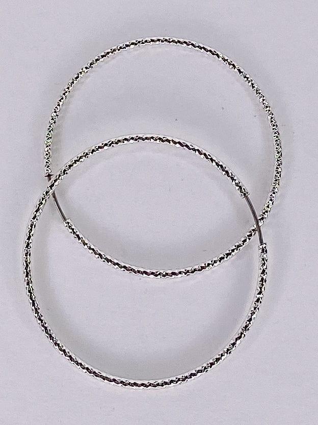 Hammered Hoops-Silver