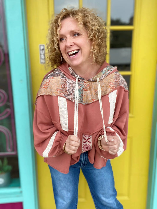 Outerwear Jayde Floral Embellished Hoodie