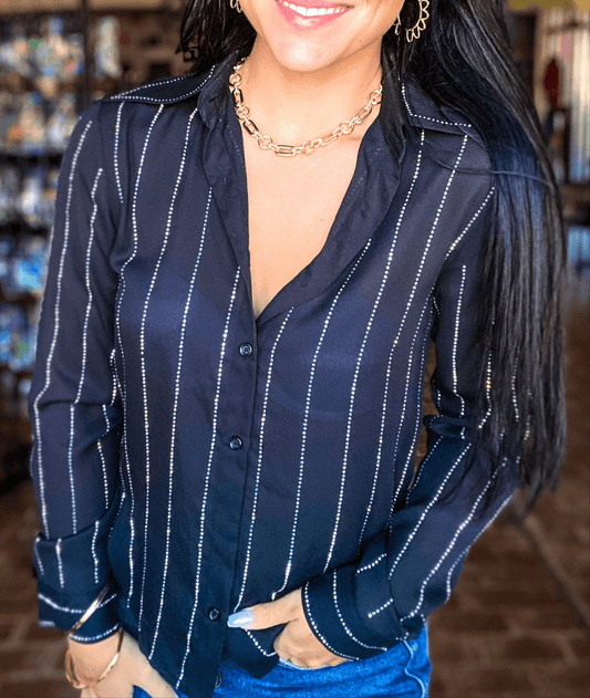 Tops Jhett Sequin Embellished Top-Black