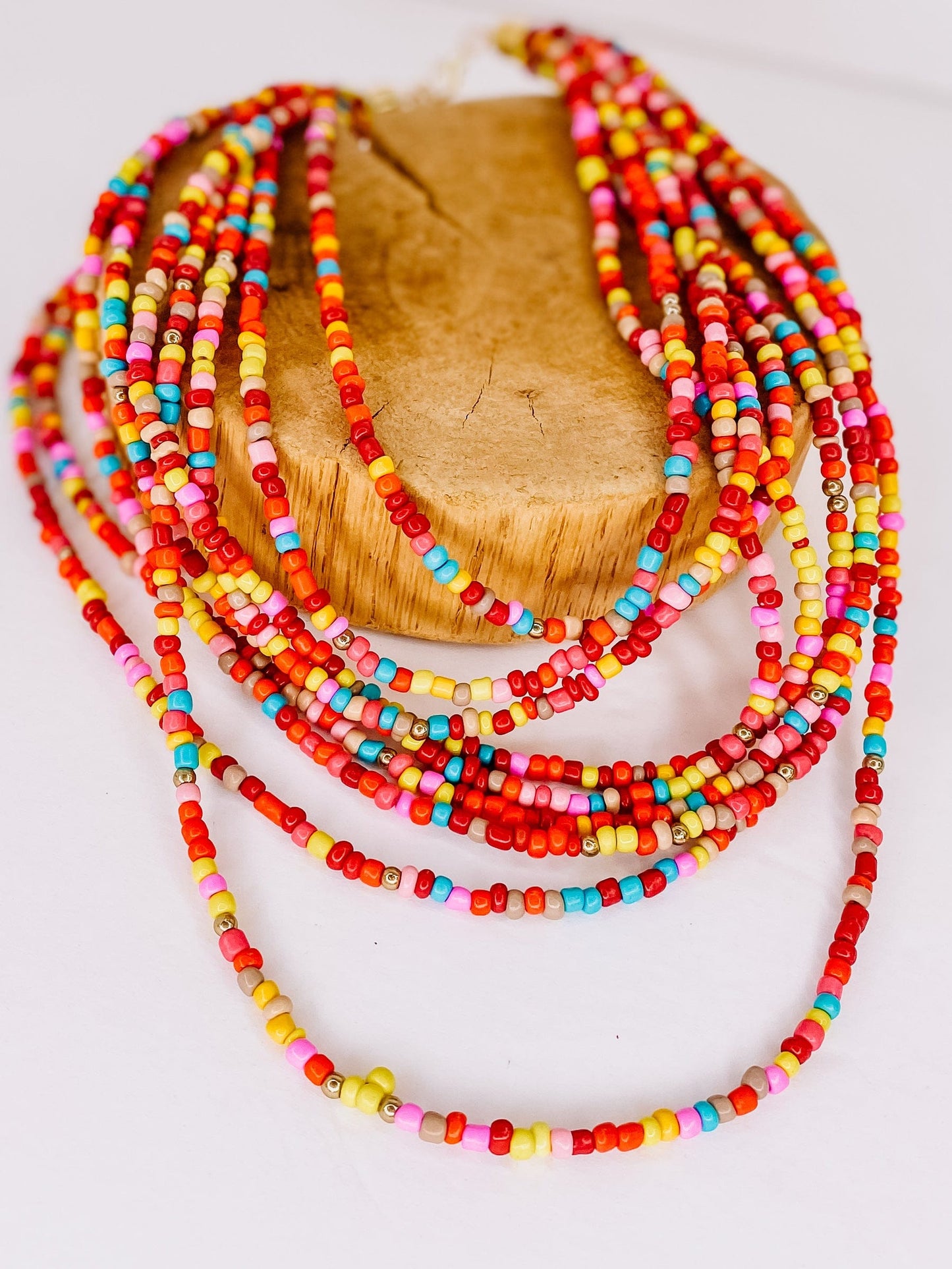 Necklaces Layered Seed Bead Necklace