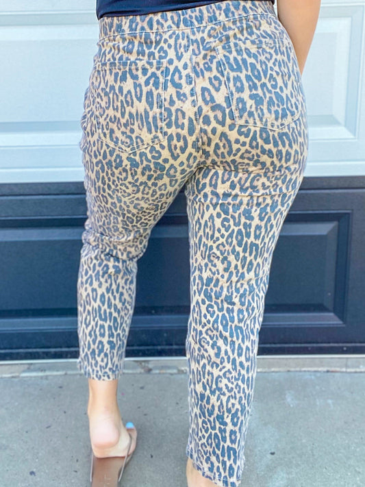 apparel Lily Leopard Drawstring Jean