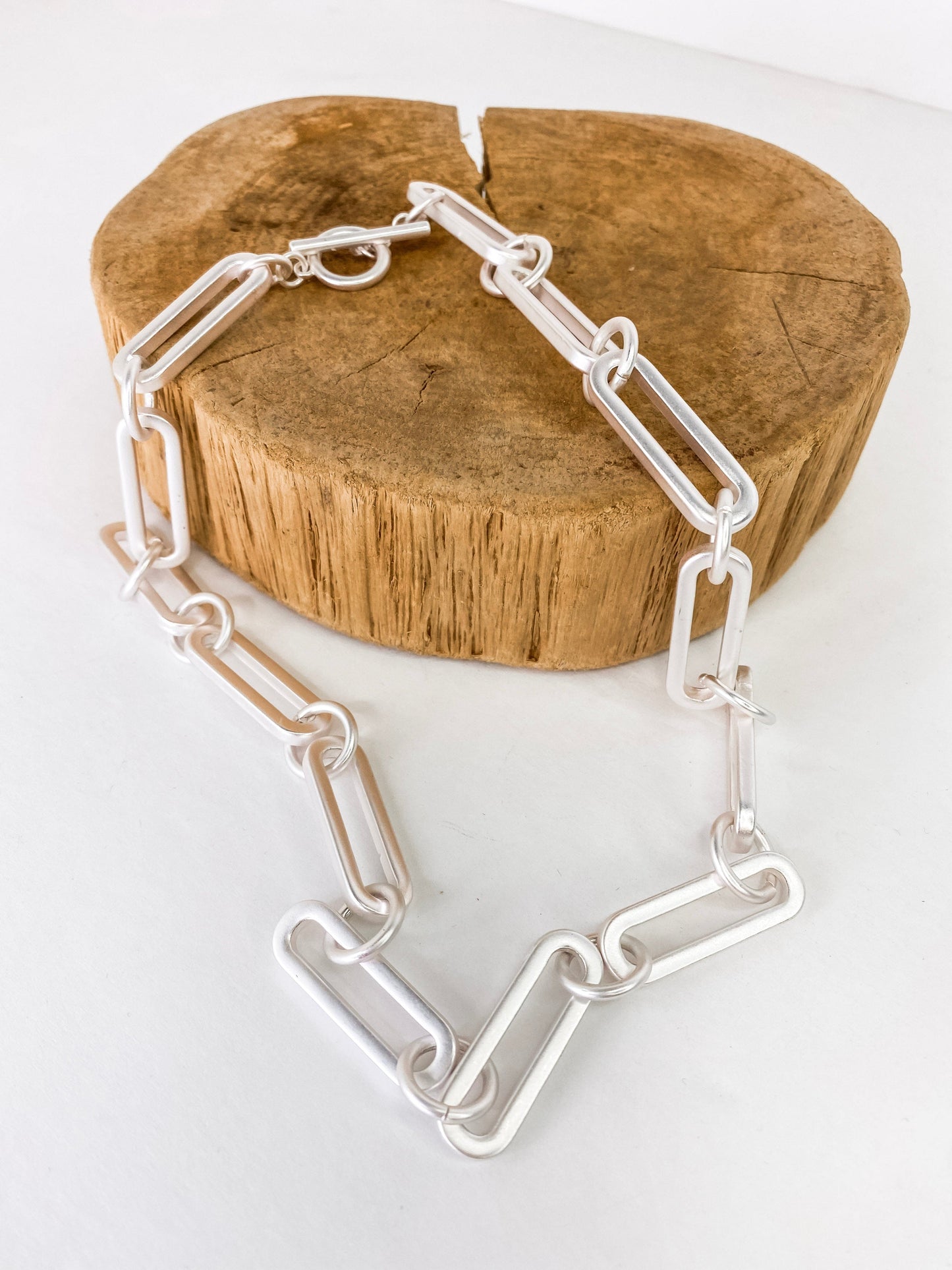 Necklaces Linked Silver Chain Necklace