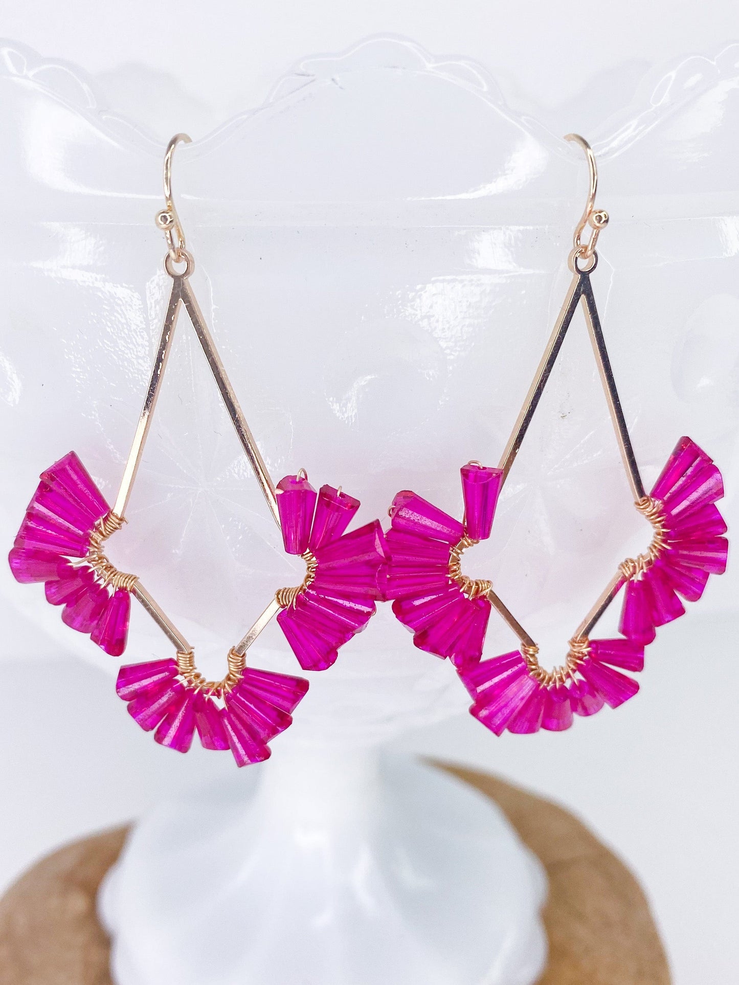 Earrings Pink Floral Drop Earring