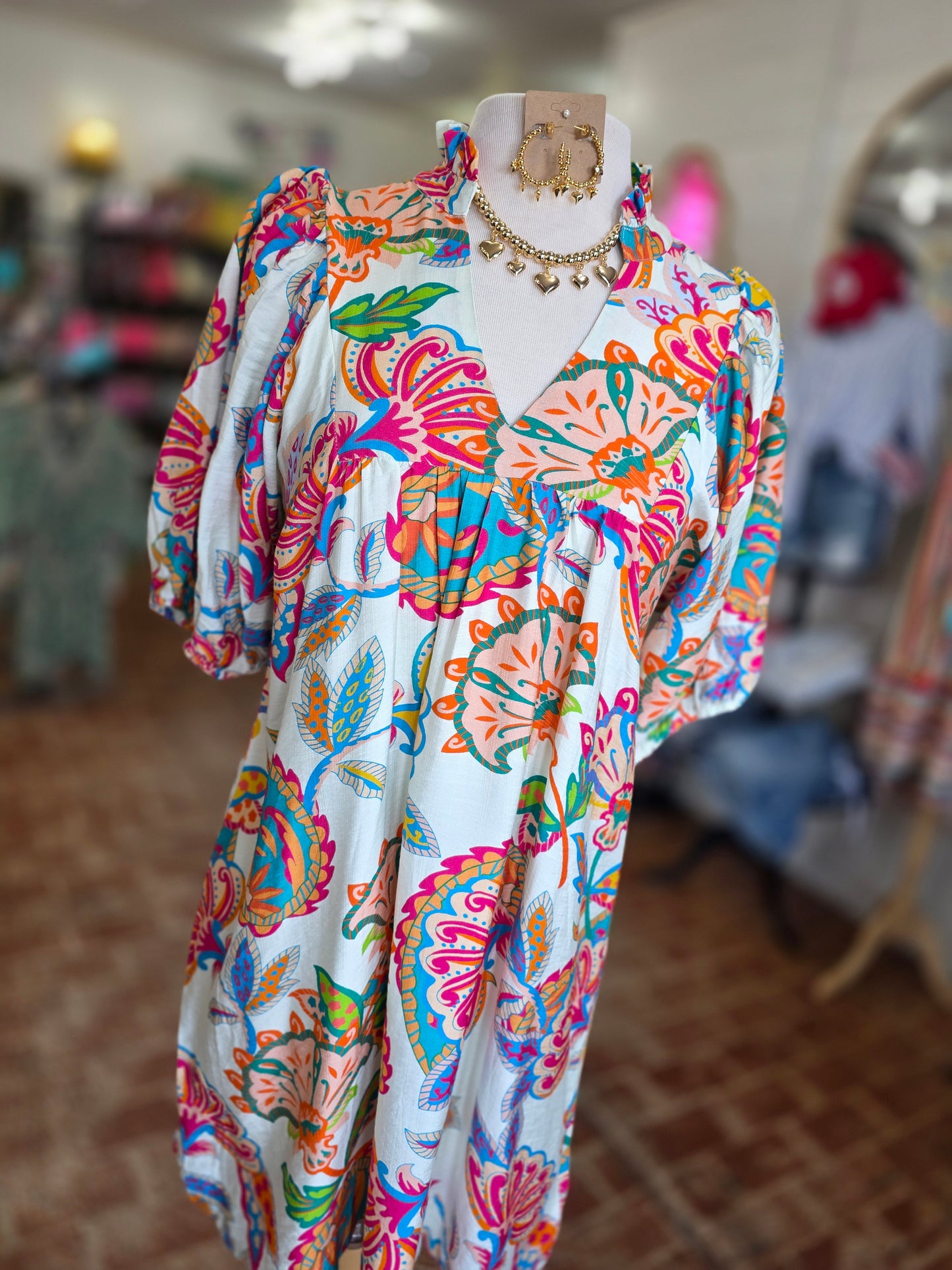 Contessa Cream Floral Dress