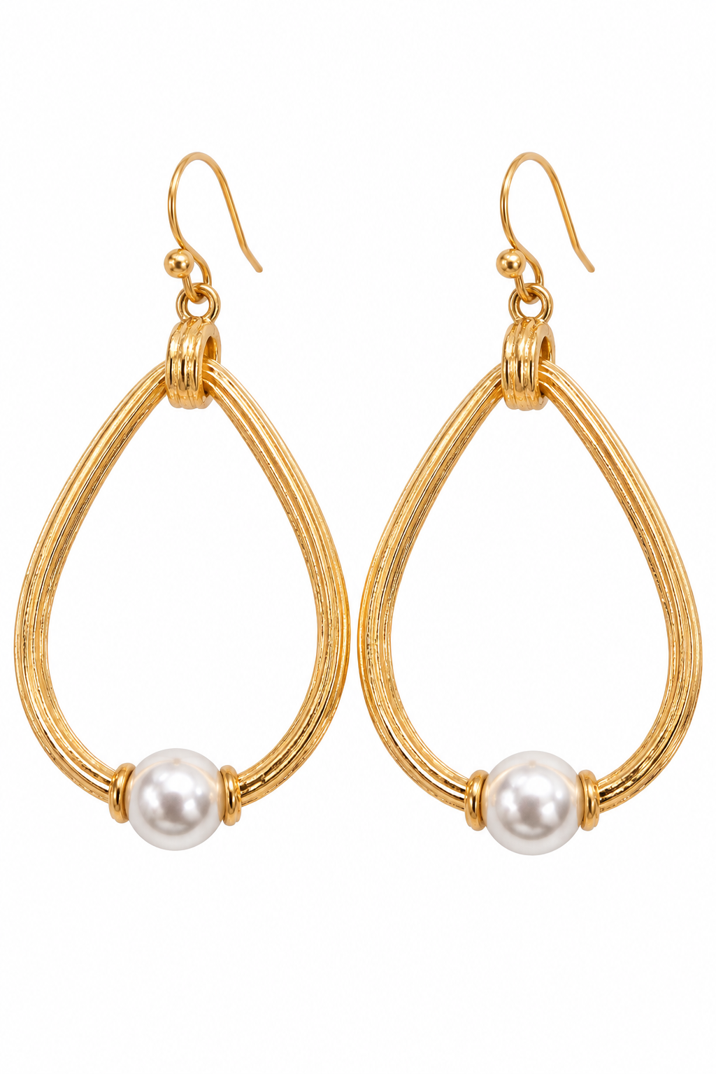 Drew Pearl and Gold Earrings