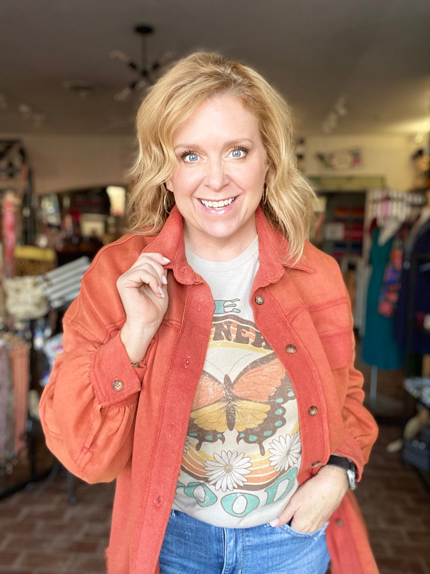 Outerwear Rusty Orange Shacket