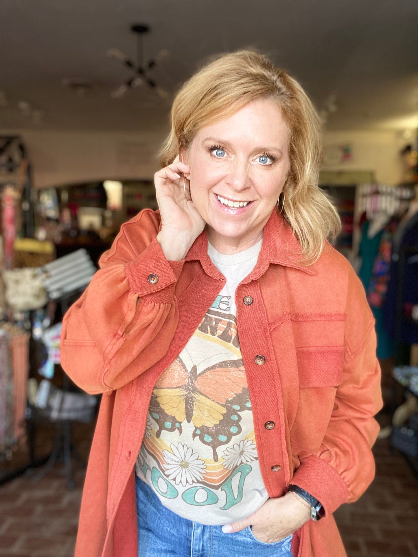 Outerwear Rusty Orange Shacket