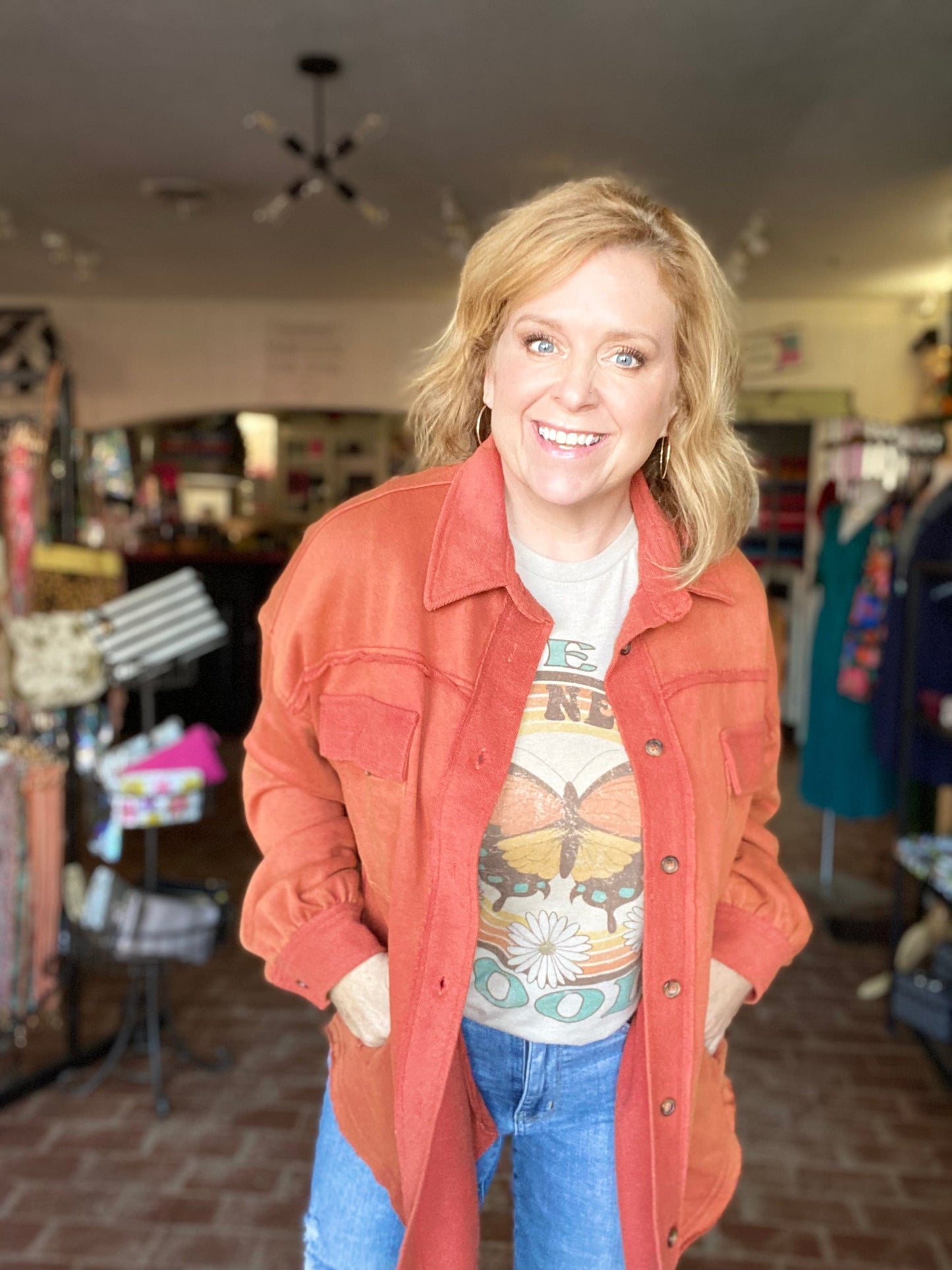 Outerwear Rusty Orange Shacket