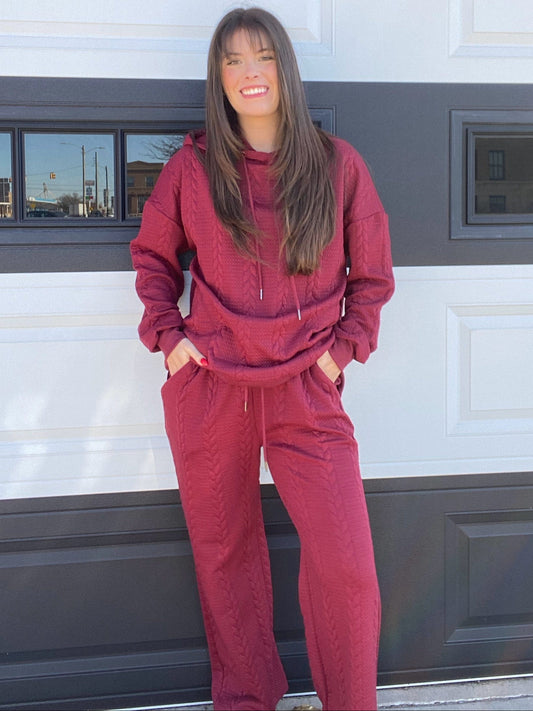 Set Shandi Sweater Look Set- Wine