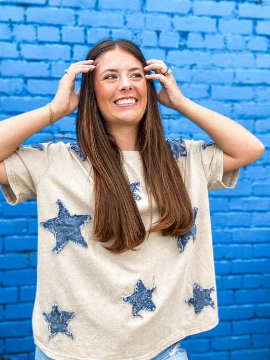 Tops Starla Applique Tee