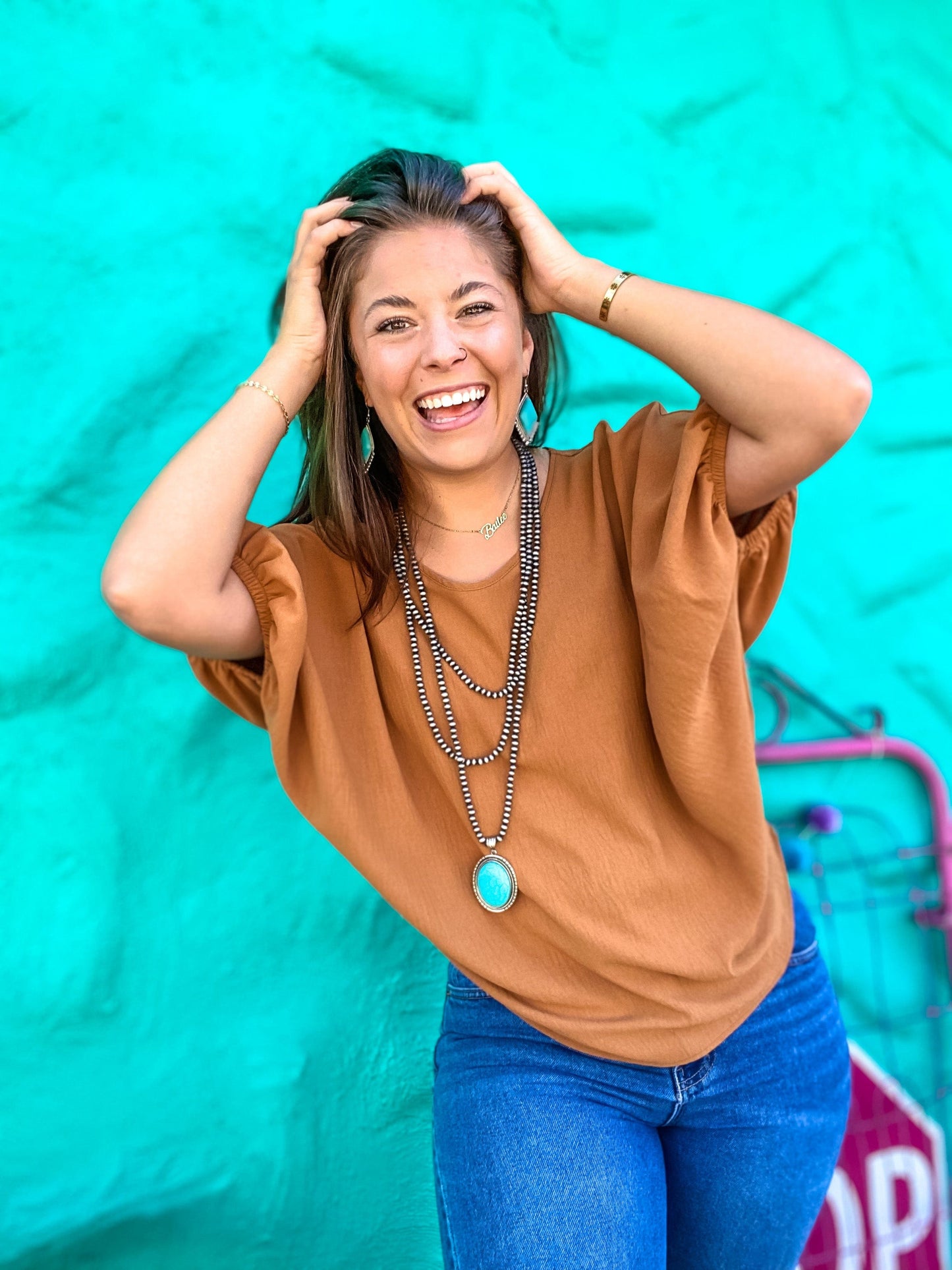 Shirts & Tops Tate Dolman Sleeve Top-Spice