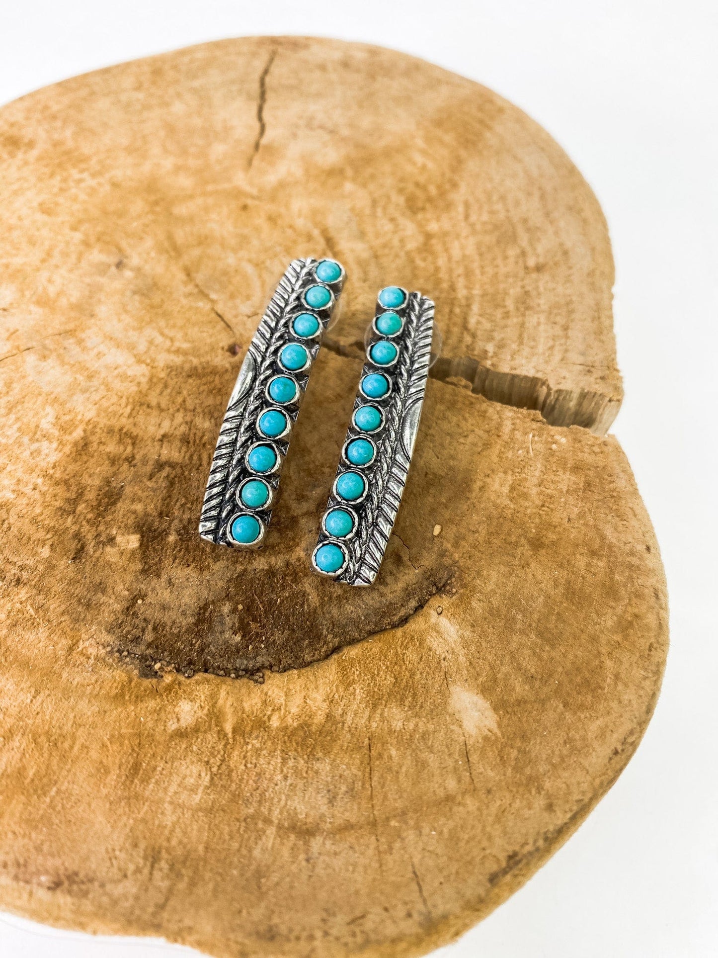 Earrings Turquoise Bar Earrings