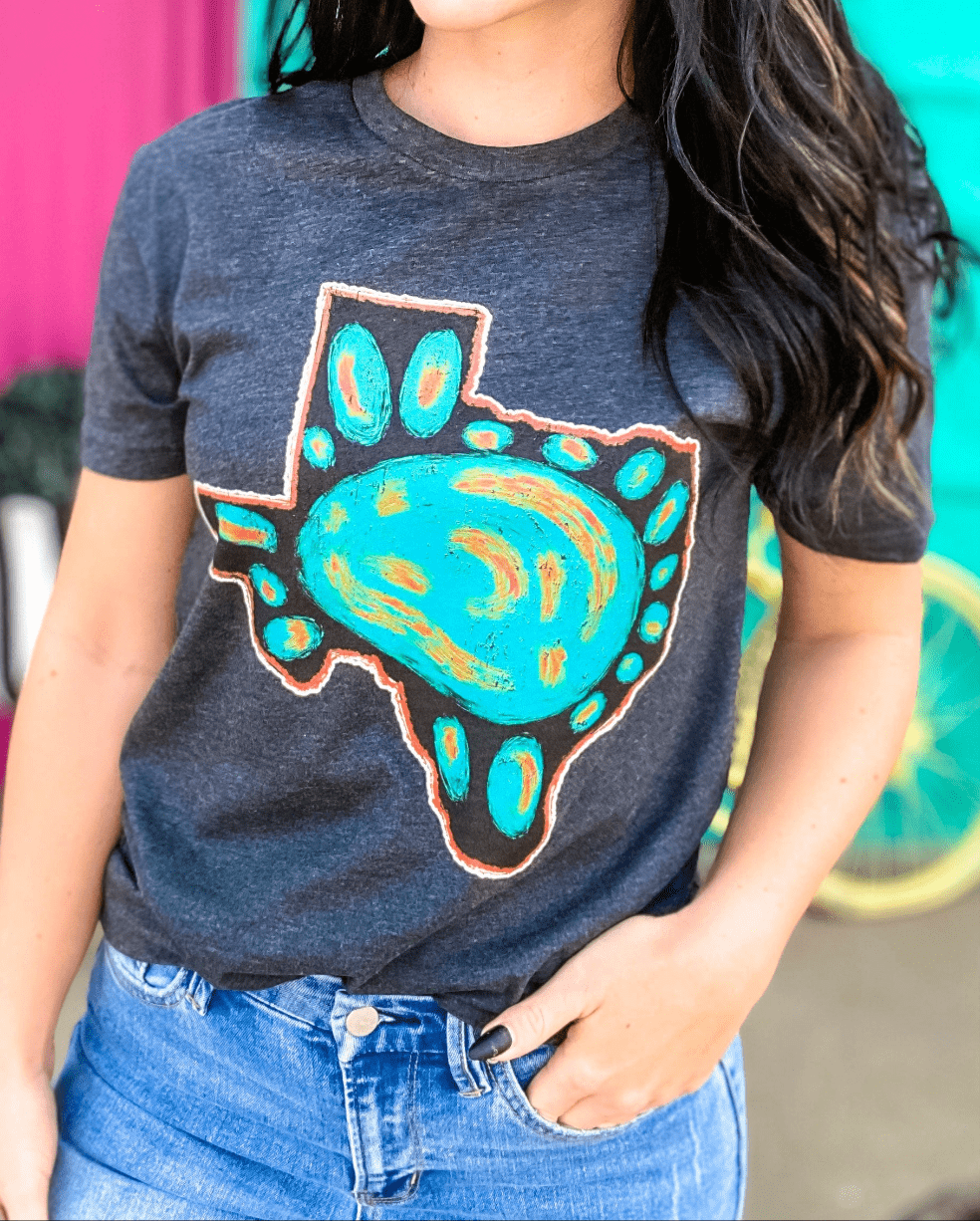 Graphic Tees Turquoise Jewel Texas Tee