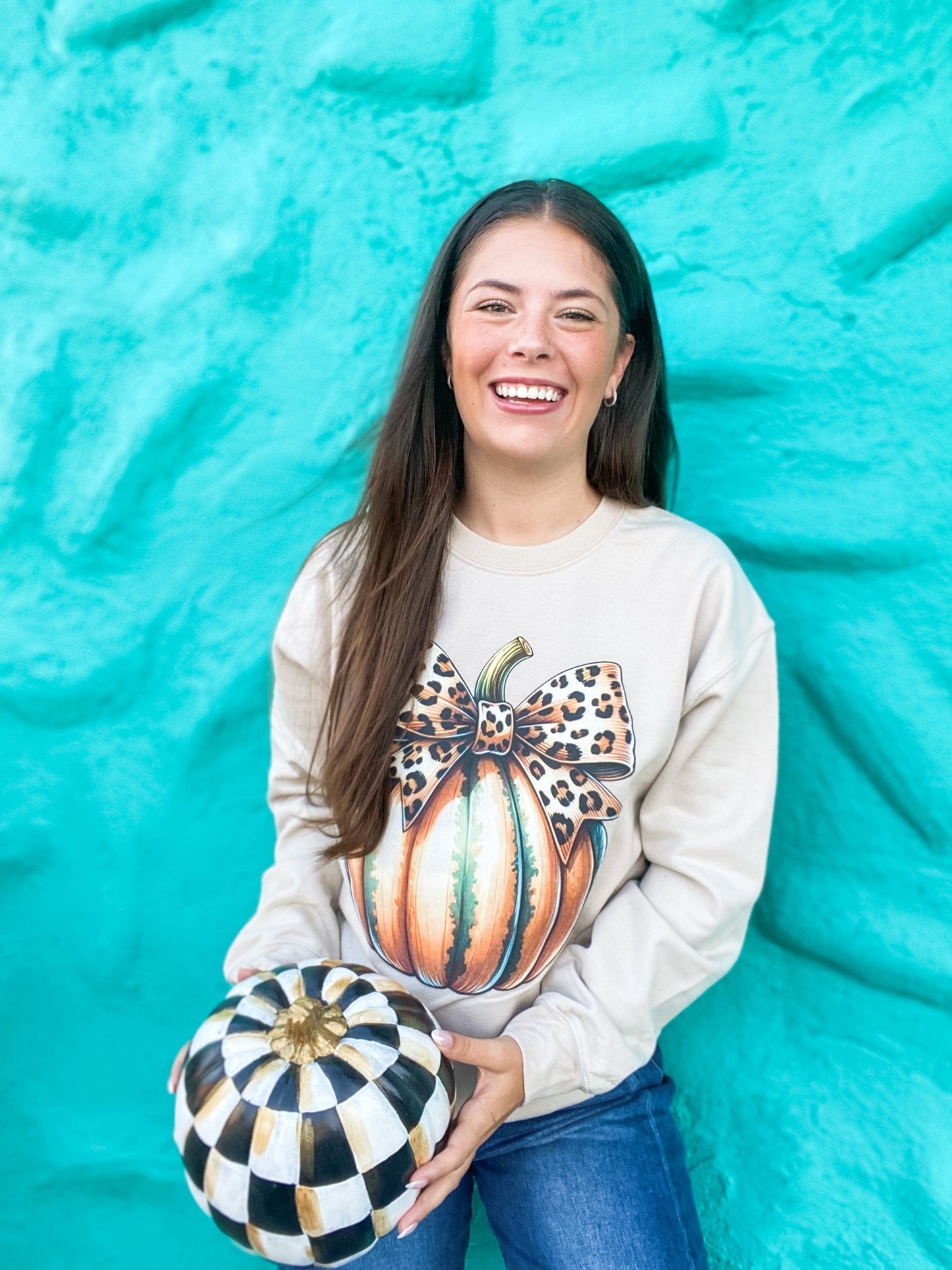 Graphic Tees Very Leopard Pumpkin Sweatshirt