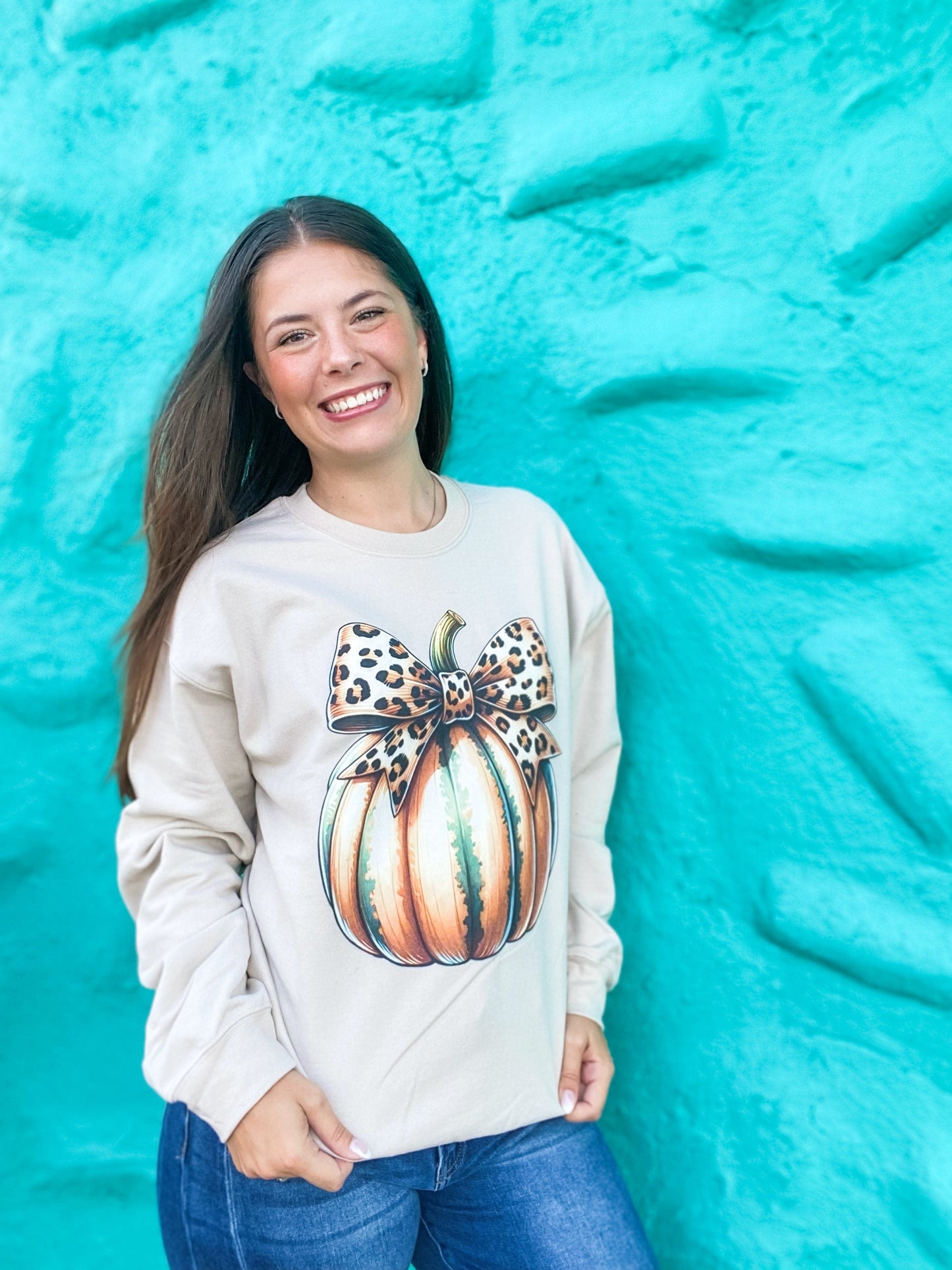 Graphic Tees Very Leopard Pumpkin Sweatshirt