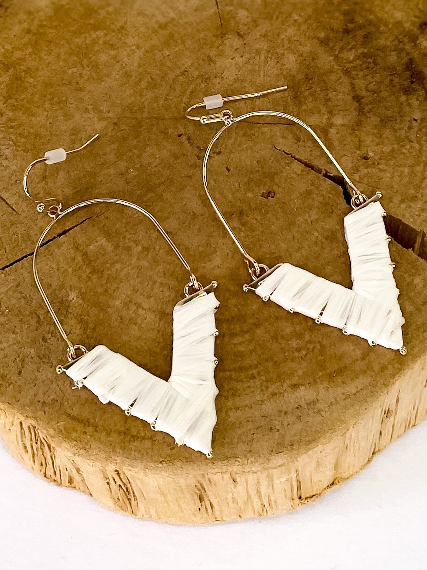 Earrings White Arrow Earrings