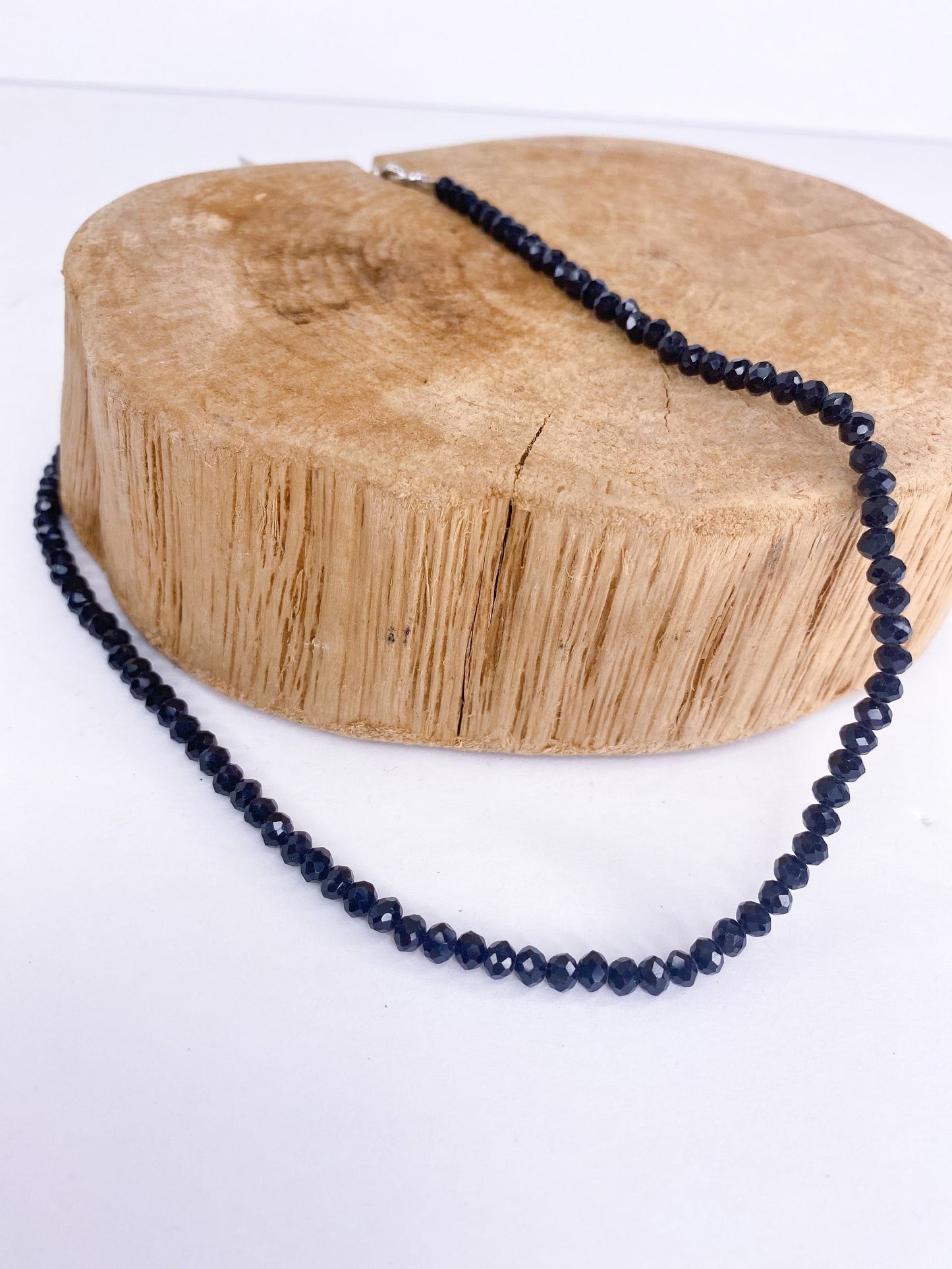 Necklaces Tiny Crystal Necklace Black