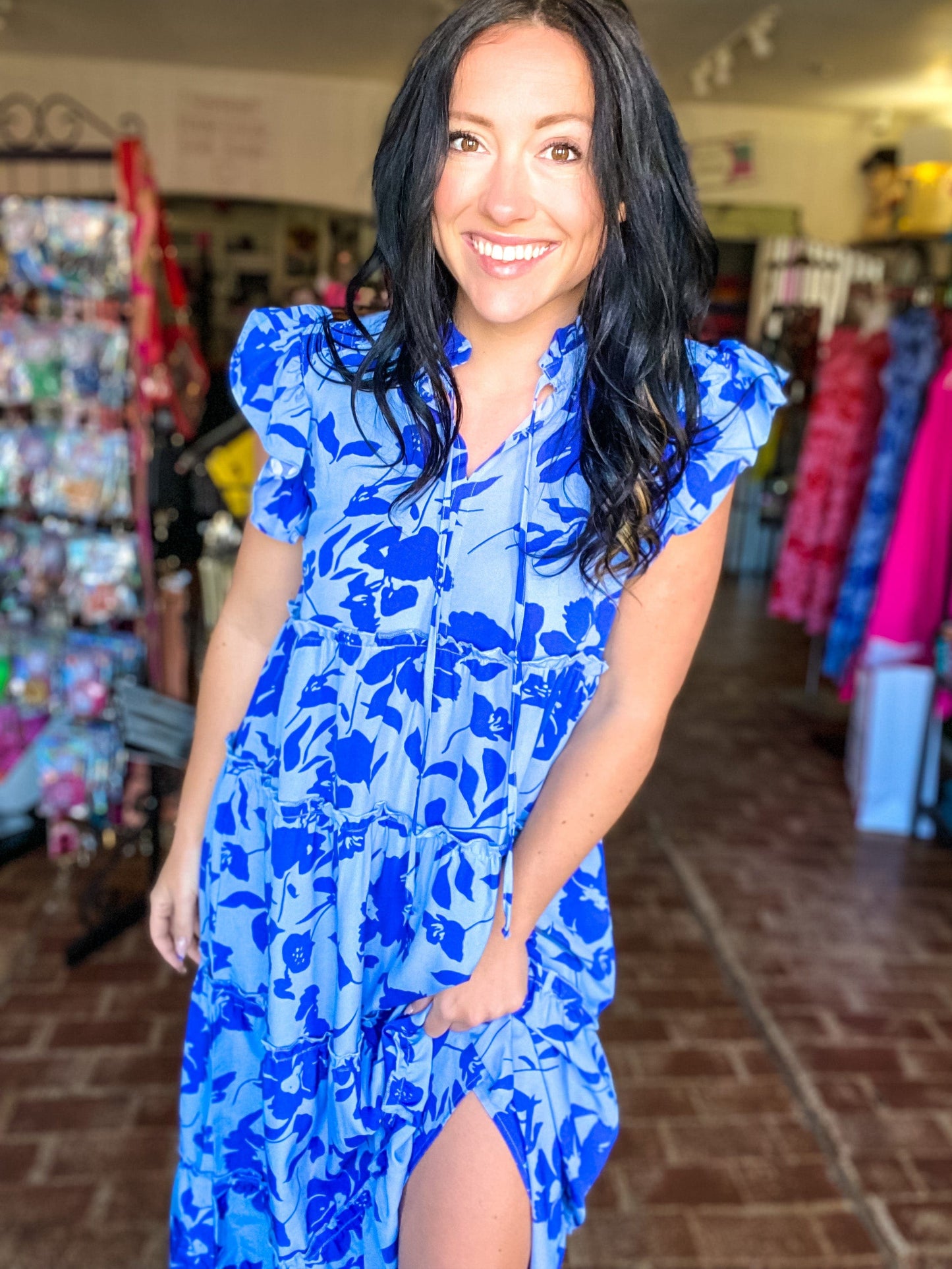 Dresses Junie Flutter Sleeve Dress Periwinkle
