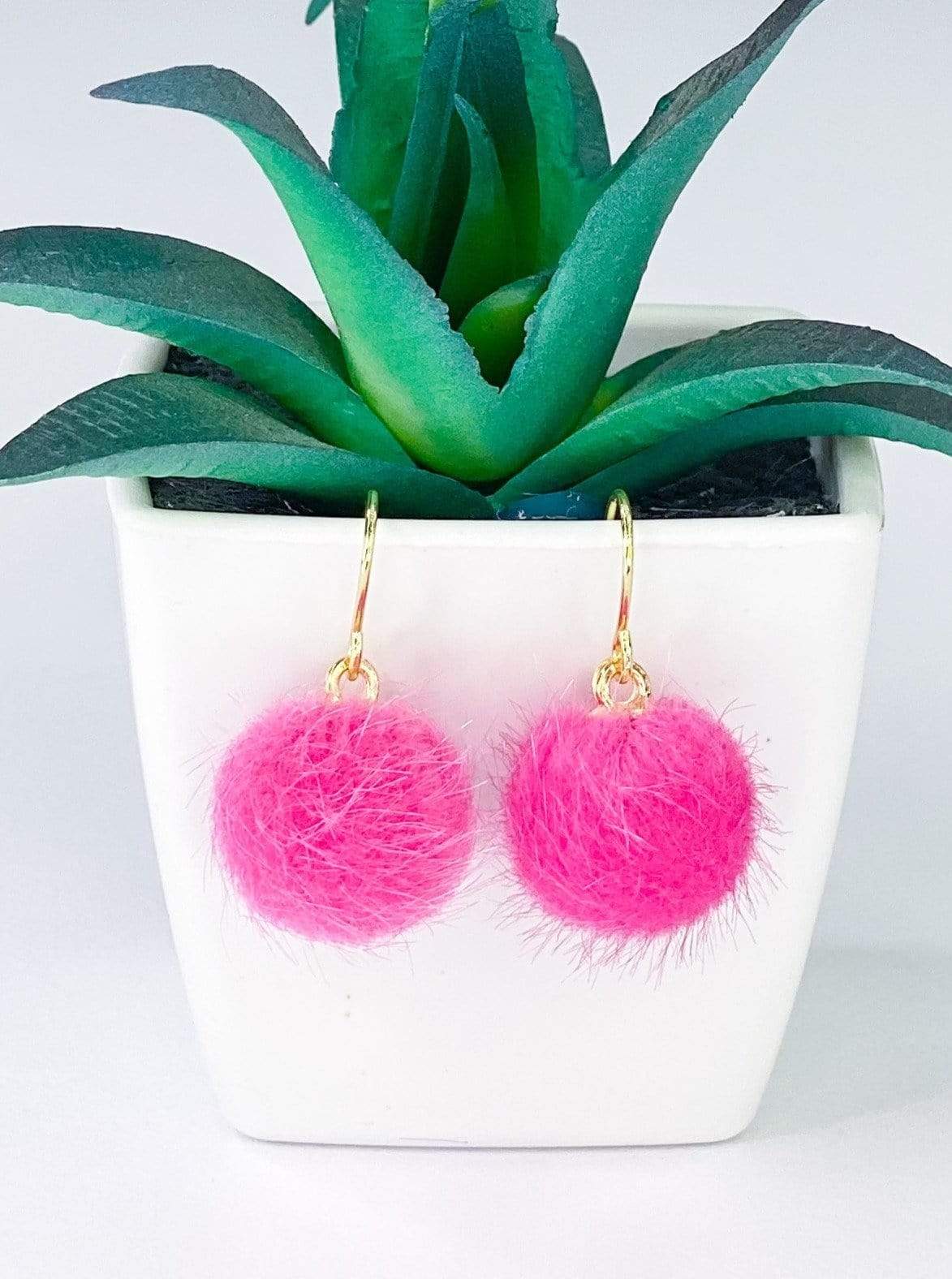 Earrings Mini Pom Pom Earrings