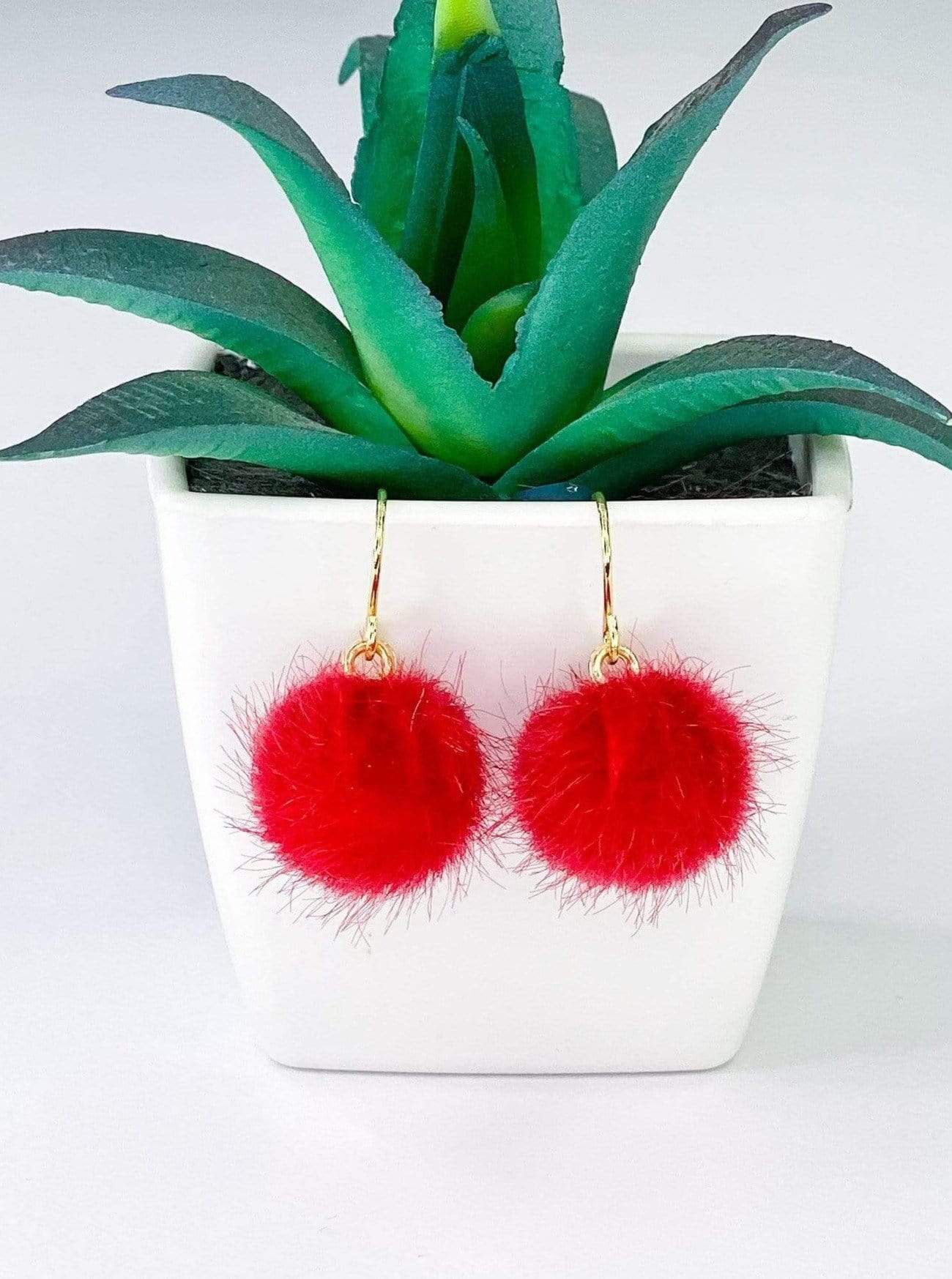 Earrings Mini Pom Pom Earrings