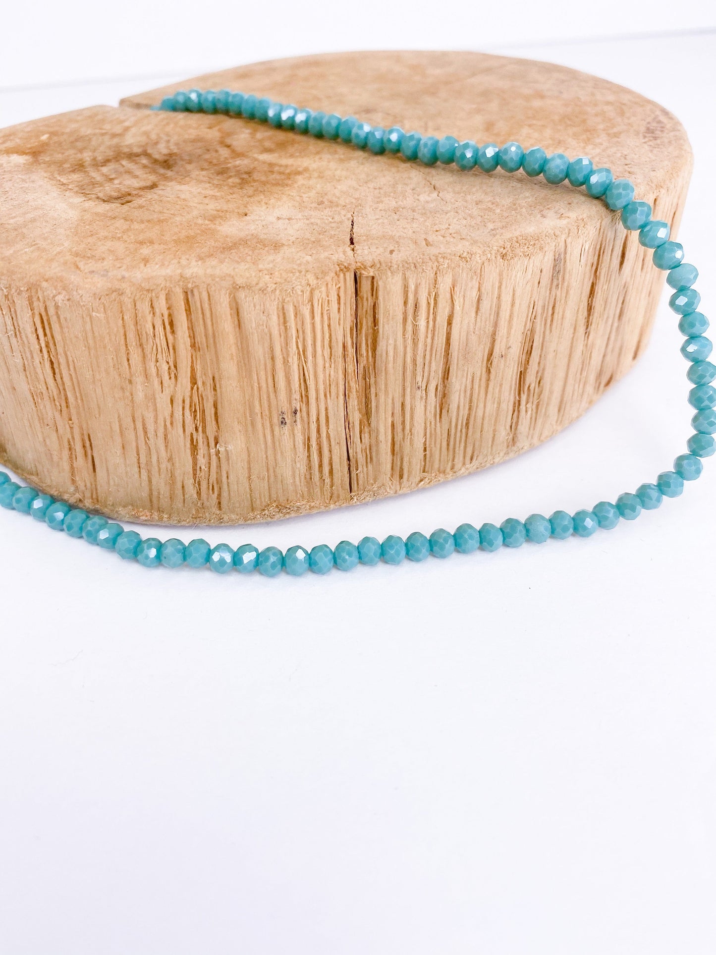Necklaces Tiny Crystal Necklace Mint