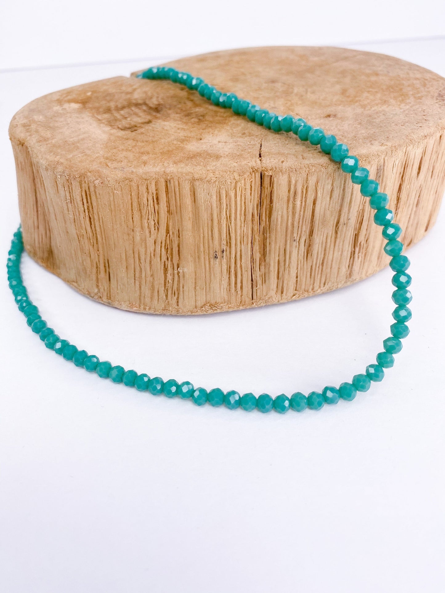 Necklaces Tiny Crystal Necklace Turquoise