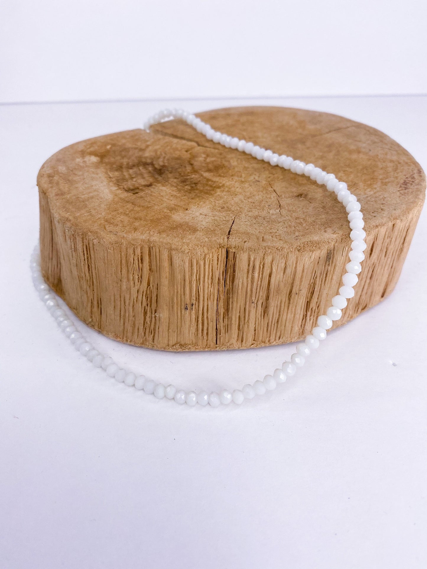 Necklaces Tiny Crystal Necklace White