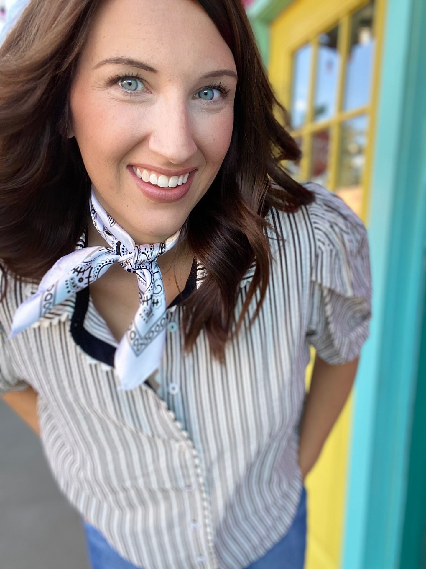 Bree Gingham Top- Black