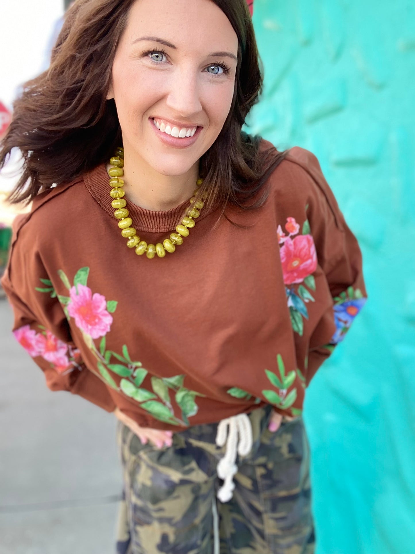 Vintage Floral Pullover
