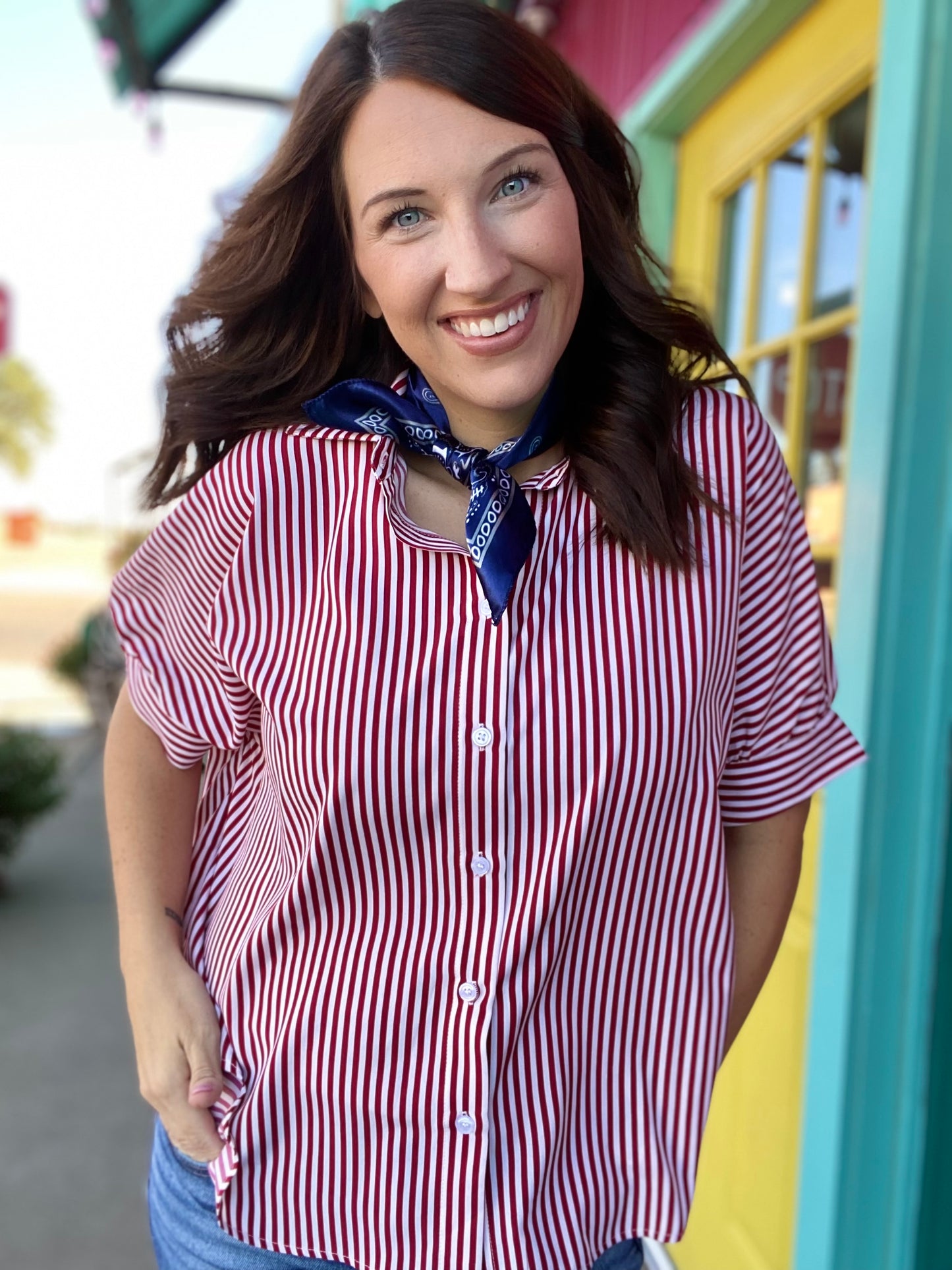 Red Stripe Short Sleeve