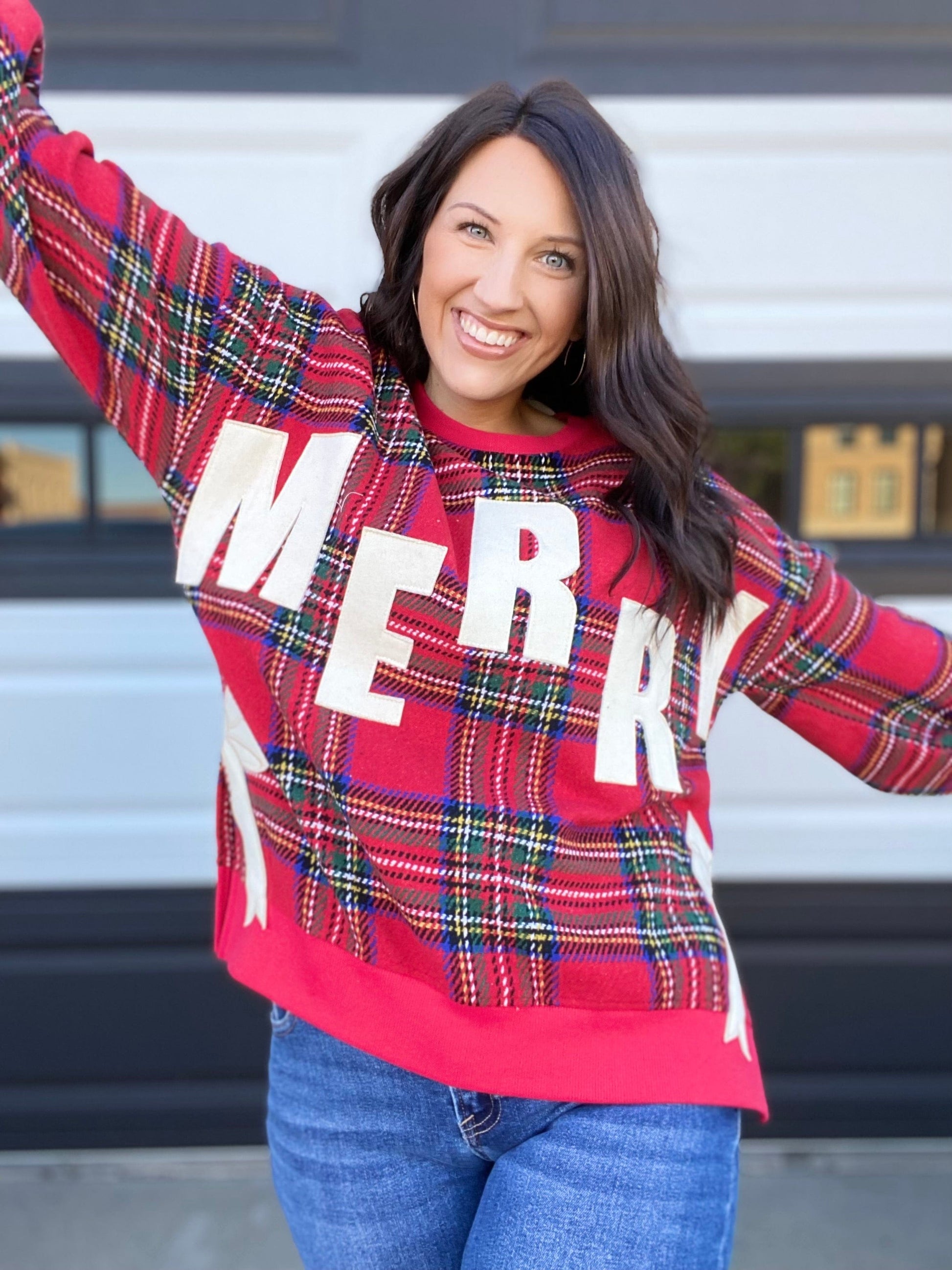 Tops BiBi Christmas Side Bow Pullover