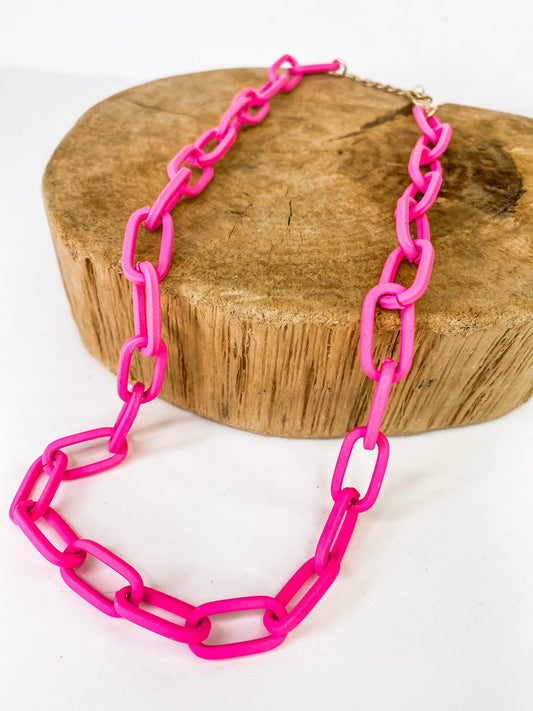 Necklaces Blair Matte Link Necklace Pink