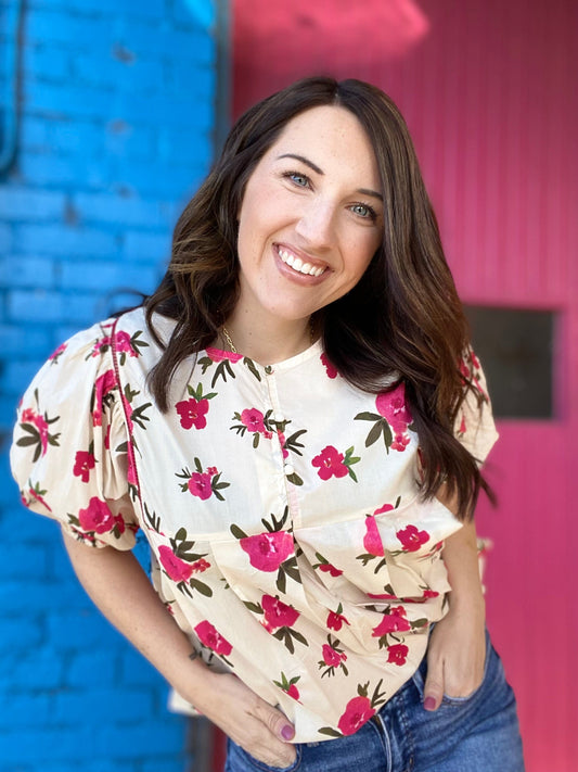 Tops Claire Sweet Floral Top