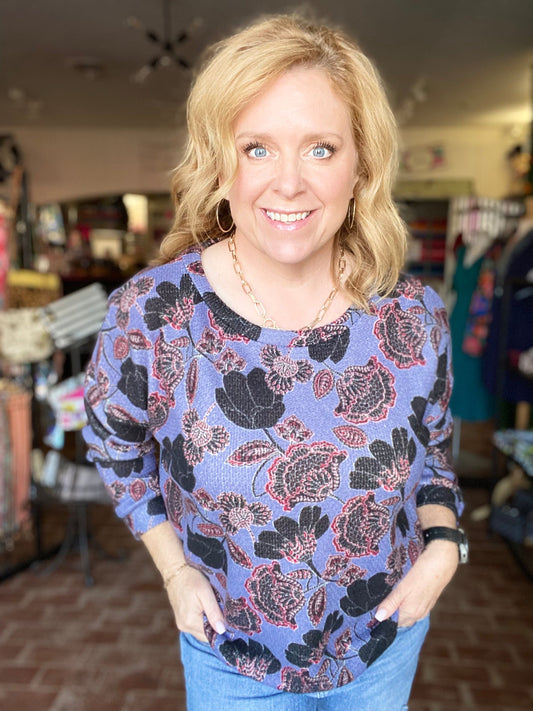 Shirts & Tops Faye Floral Thermal Sweater