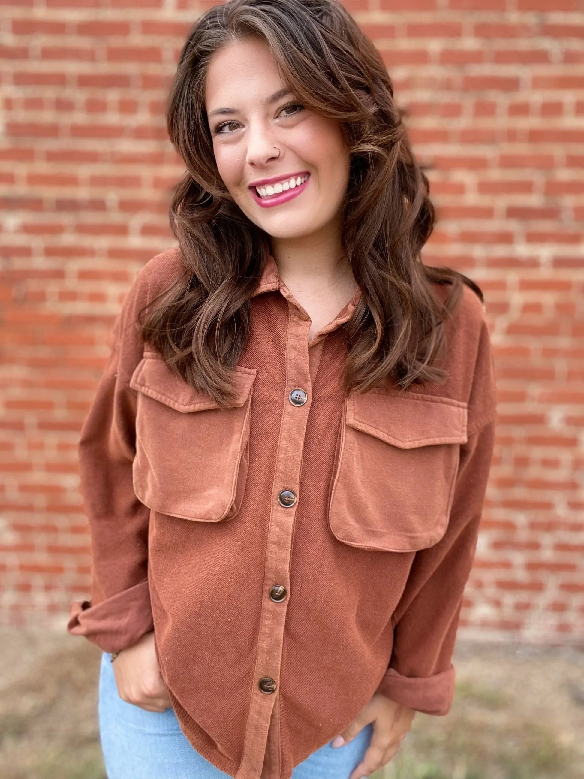 Gentri Oversized Shacket-Rust – FarmGirl Frosting, LLC