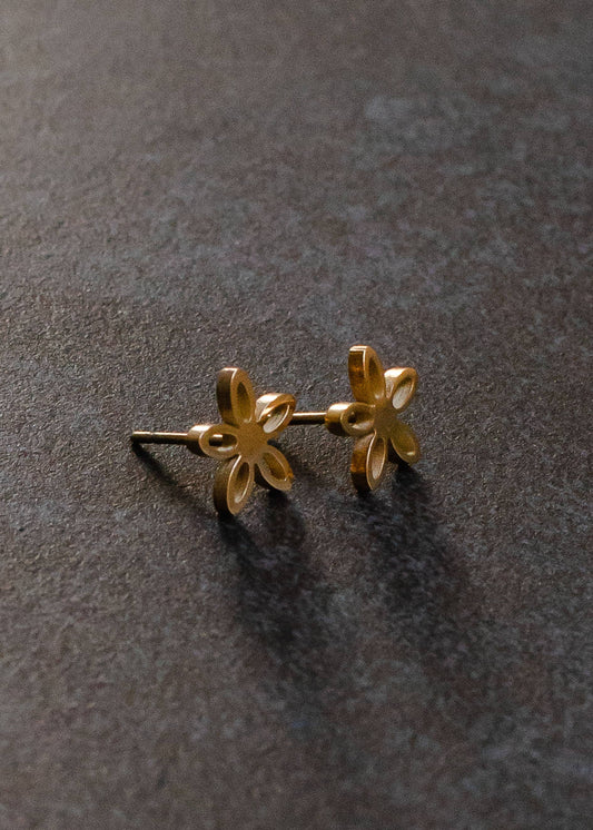 Earrings Gold Star Flower Stud Earrings