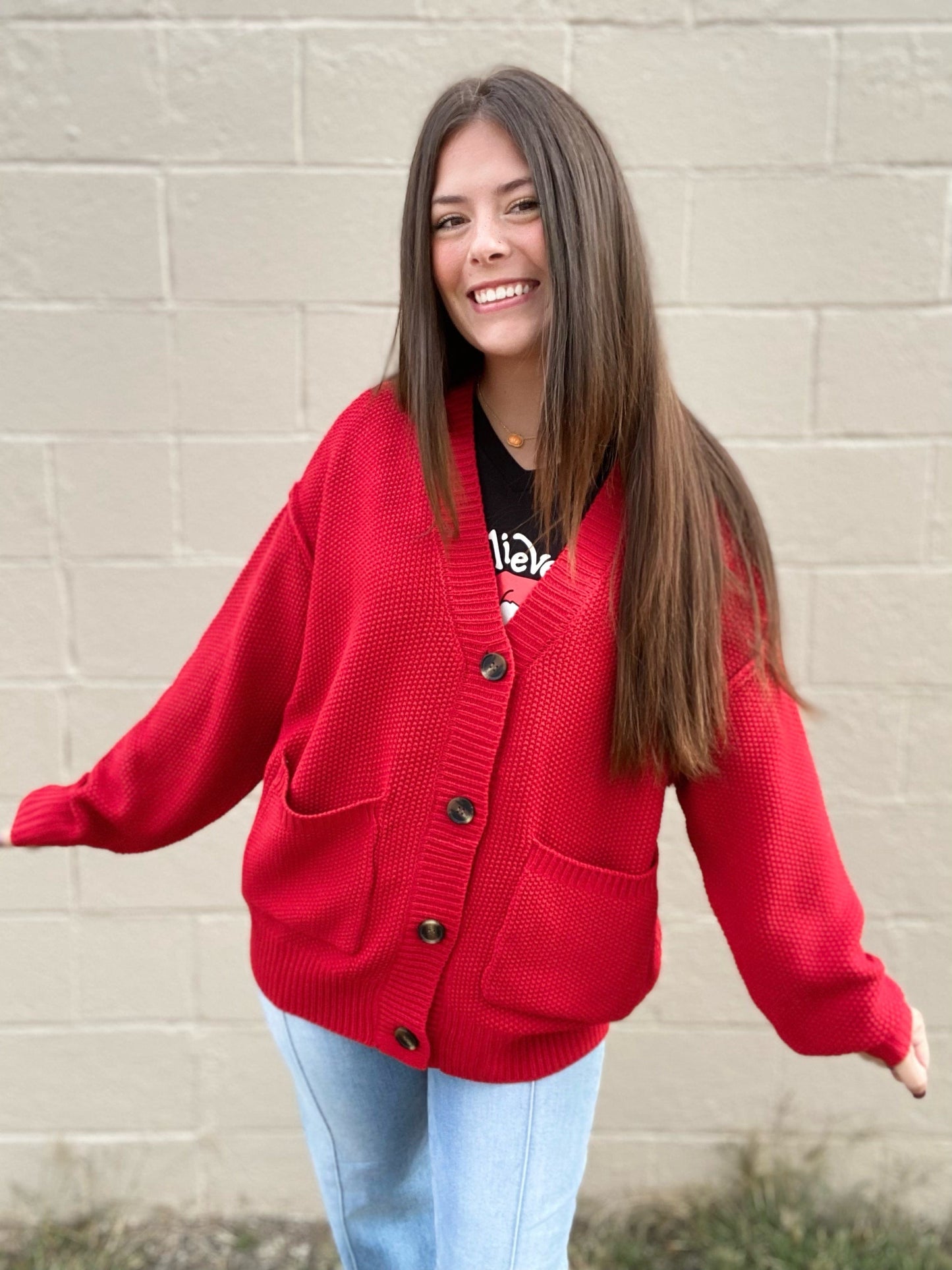 Shirts & Tops Grandpa Cardi- Red