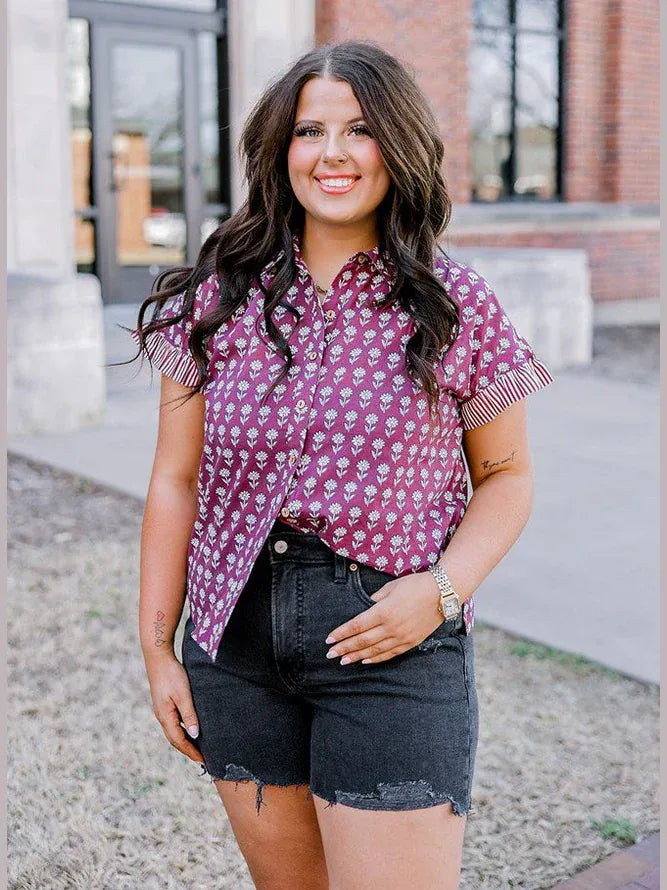 Tops Harper Top Maroon