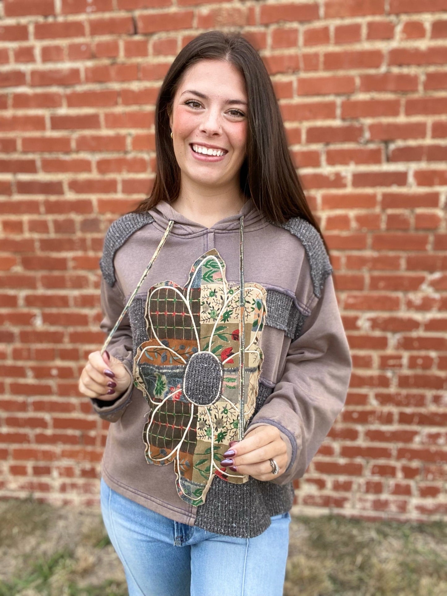 Outerwear Jayce Floral Sweater Hoodie