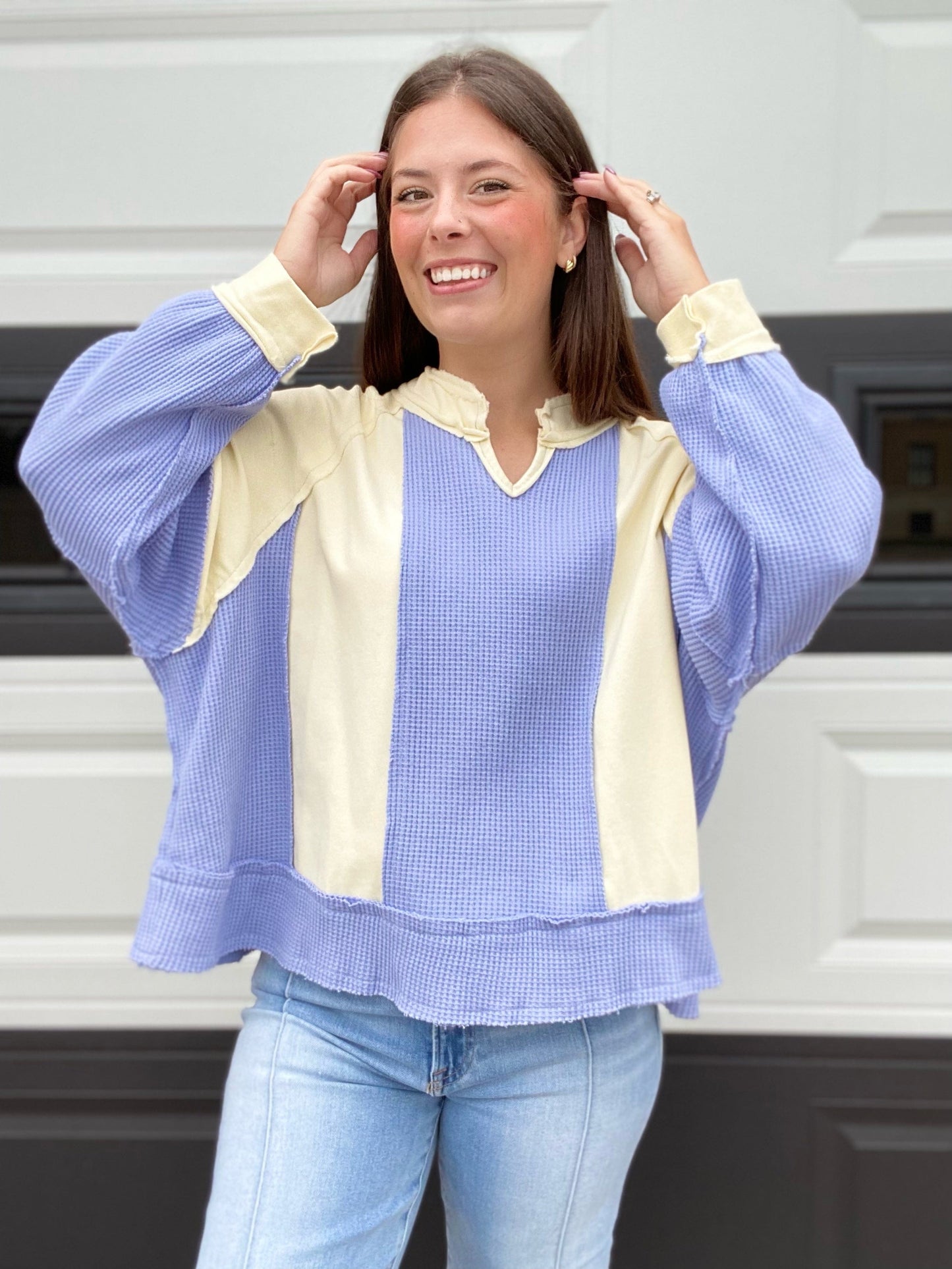 Outerwear Jayda Waffle Knit Pullover