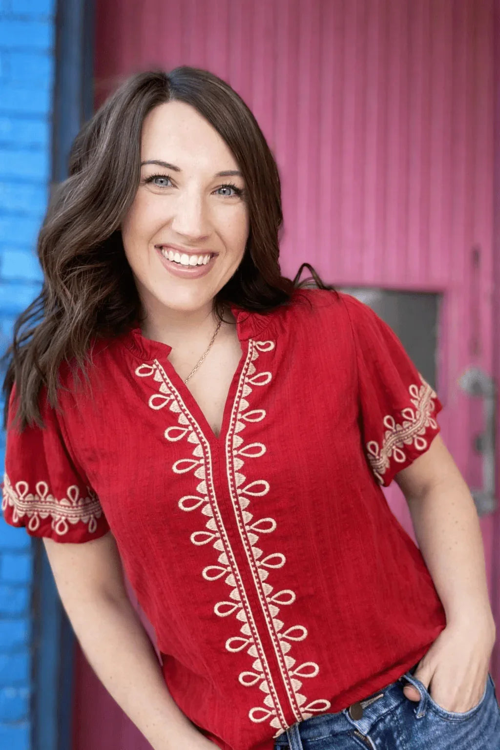 Tops Jetta Embroidered Top