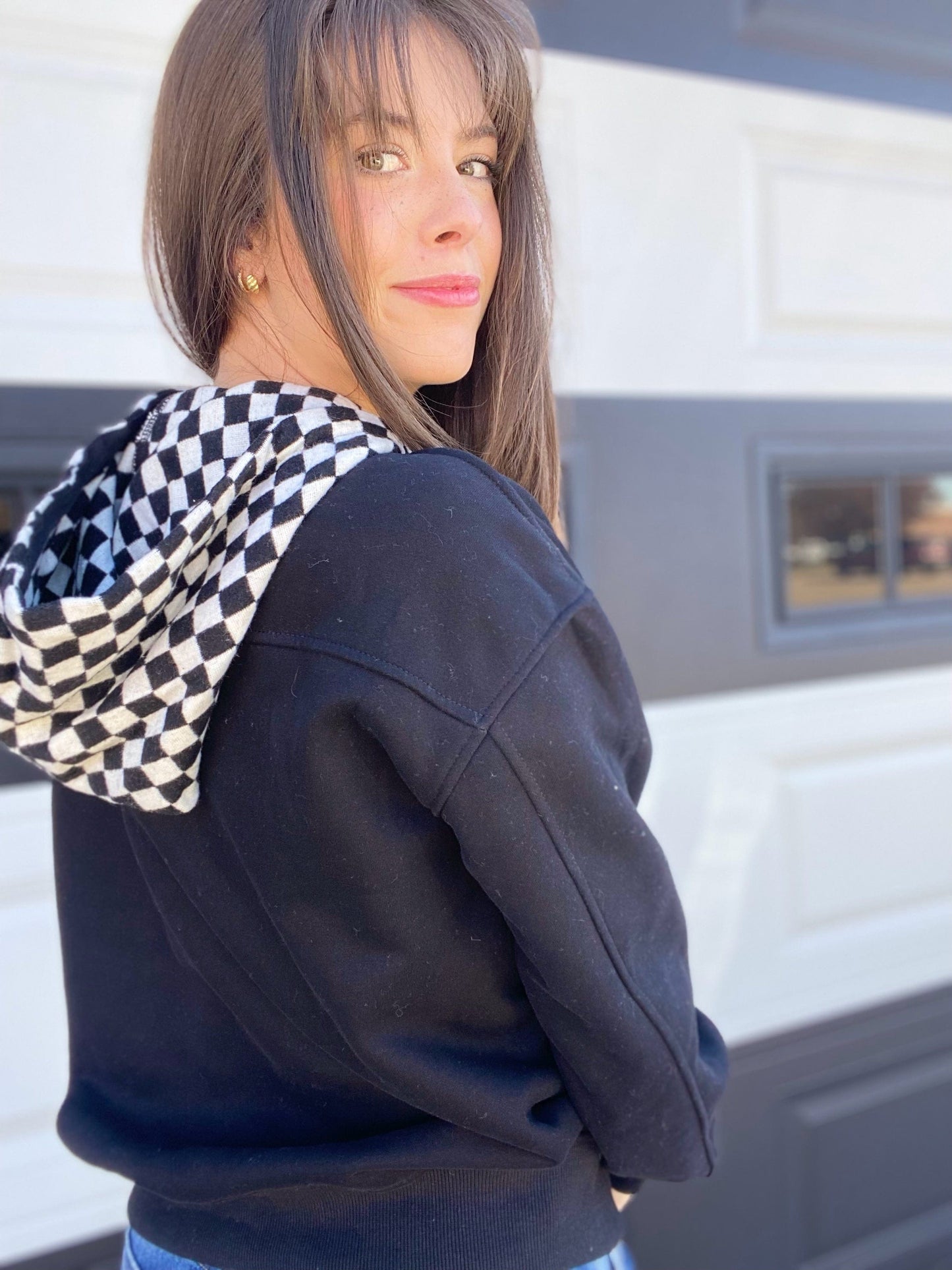 Tops Kali Checkered Hoodie